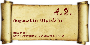 Augusztin Ulpián névjegykártya